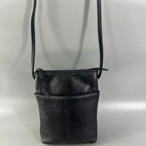 ILI New York Midi Sac Crossbody Black Leather RFID